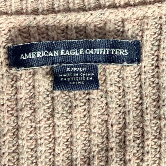 AMERICAN EAGLE S Lavender VNeck Sweater Floral Embroidered Cozy Cottage Feminine - Picture 9 of 9